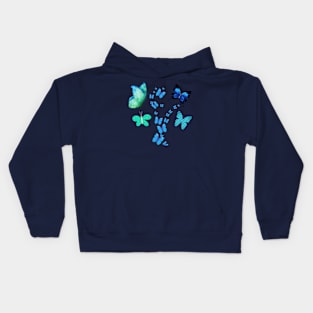 Blue Butterfly Kids Hoodie